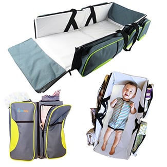 travel portable bassinet diaper bag
