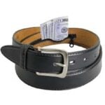 Black Leather Money Belt