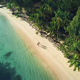 walking on a beautiful beach in Dominican Republic