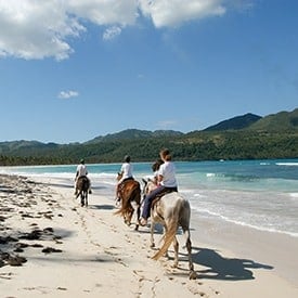 horseback riding on the beach in Dominican Republic