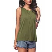 Sleeveless Pleated Closure