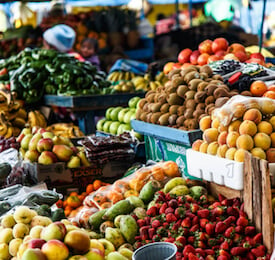 south american fruit stand