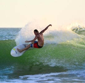 surfer in nicaragua