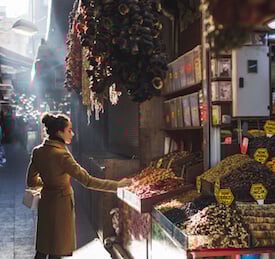 woman at market in turkey