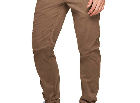 Guy wearing brown pants