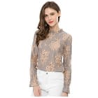 Neck Floral Elegant Blouse