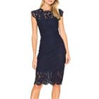 Cocktail Dress Crew Neck Knee Length for Party