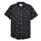 Printed-Poplin-Shirt Short-Sleeve Printed Poplin Shirt