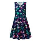 Sleeveless-Dinosaurs Floral Sundress