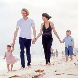 Our family on vacation in Mexico.