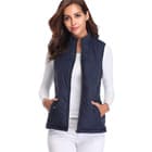 Stand Collar Lightweight Zip Padded Gilet