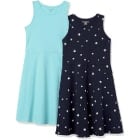 Girls and Toddlers' Fit and Flare Knit Sleeveless Tank Dress