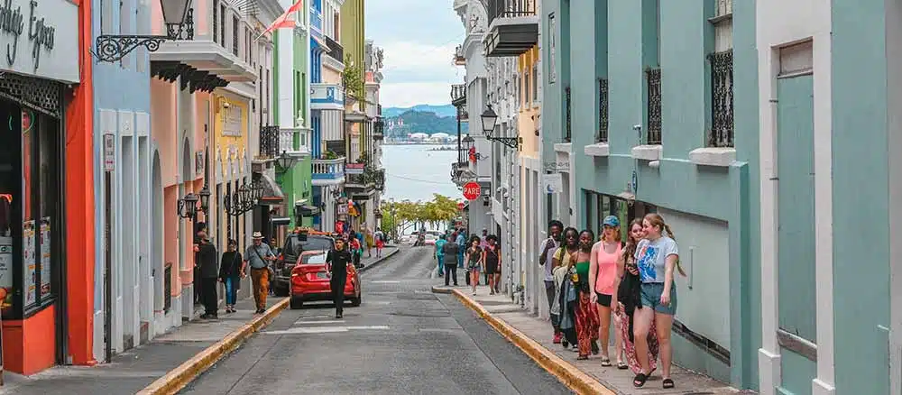 Colorful street in Puerto Rico