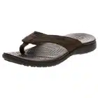 Crocs-Santa Leather Flip Flop Black