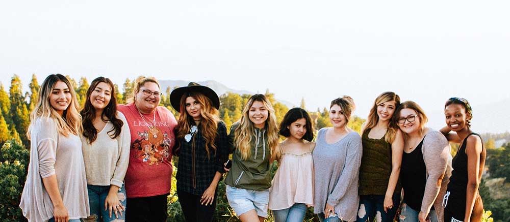 Girls posing for photo