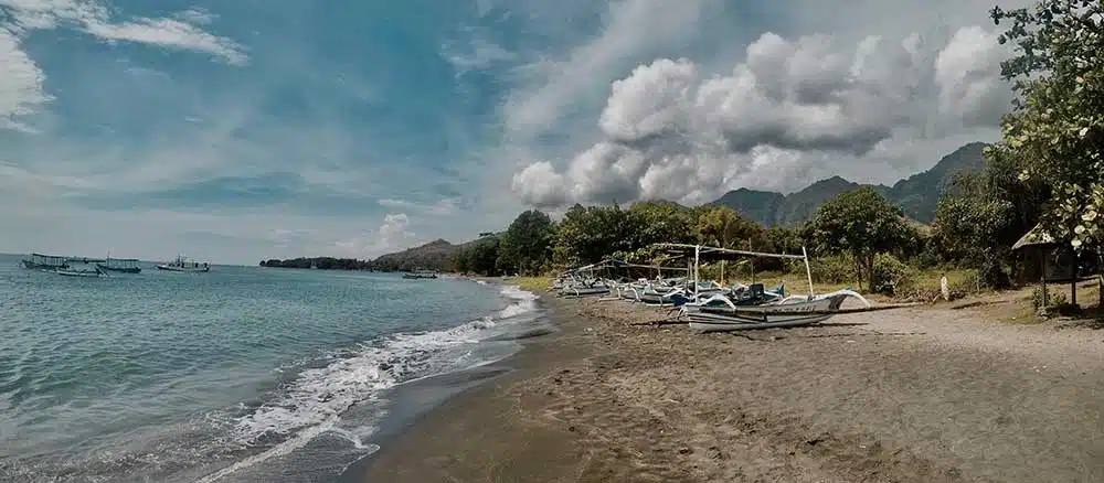 Indonesia Beach with boats