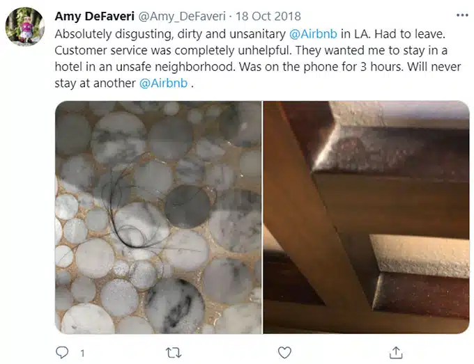 Airbnb Otherwise Filthy, Smelly, Unhealthy
