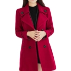 Solid Winter Pea Coats Red