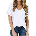 V-Neck Shirts Loose Casual Tee T-Shirt