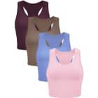 Boao 4 Pieces Basic Crop Tank Tops