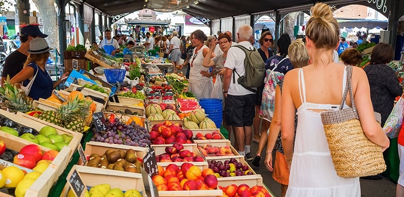 vegetable market in france
