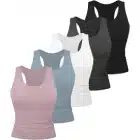 Dalavch-Workout-Racerback-Spandex-Athletic Crop Tops for Women