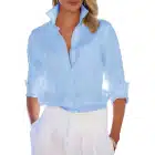 Button-Shirts-Sleeve-Wrinkle-Collared Long Sleeve Dress Shirt