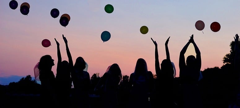 Bachelorette Party on Lake Austin, Balloons, Celebrations