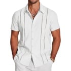 COOFANDY-Guayabera-Sleeve-Button-Shirts Shirts