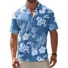 BOJIN-Hawaiian-Wrinkle-Tropical-Vacation Beach Vacation Shirt