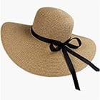 Sun hat beige straw