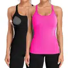 ATTRACO-Racerback-Women-Sleeveless-Workout Tank Top with Built in Bra for Women