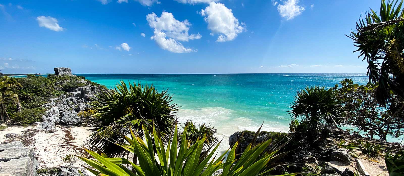 Tulum archaeological zone beach