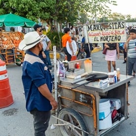 Snack on Mexican Treats in Parque Las Palapas