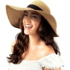 Women-Floppy-Brim-Foldable-Roll-Up-Straw Beach Hat