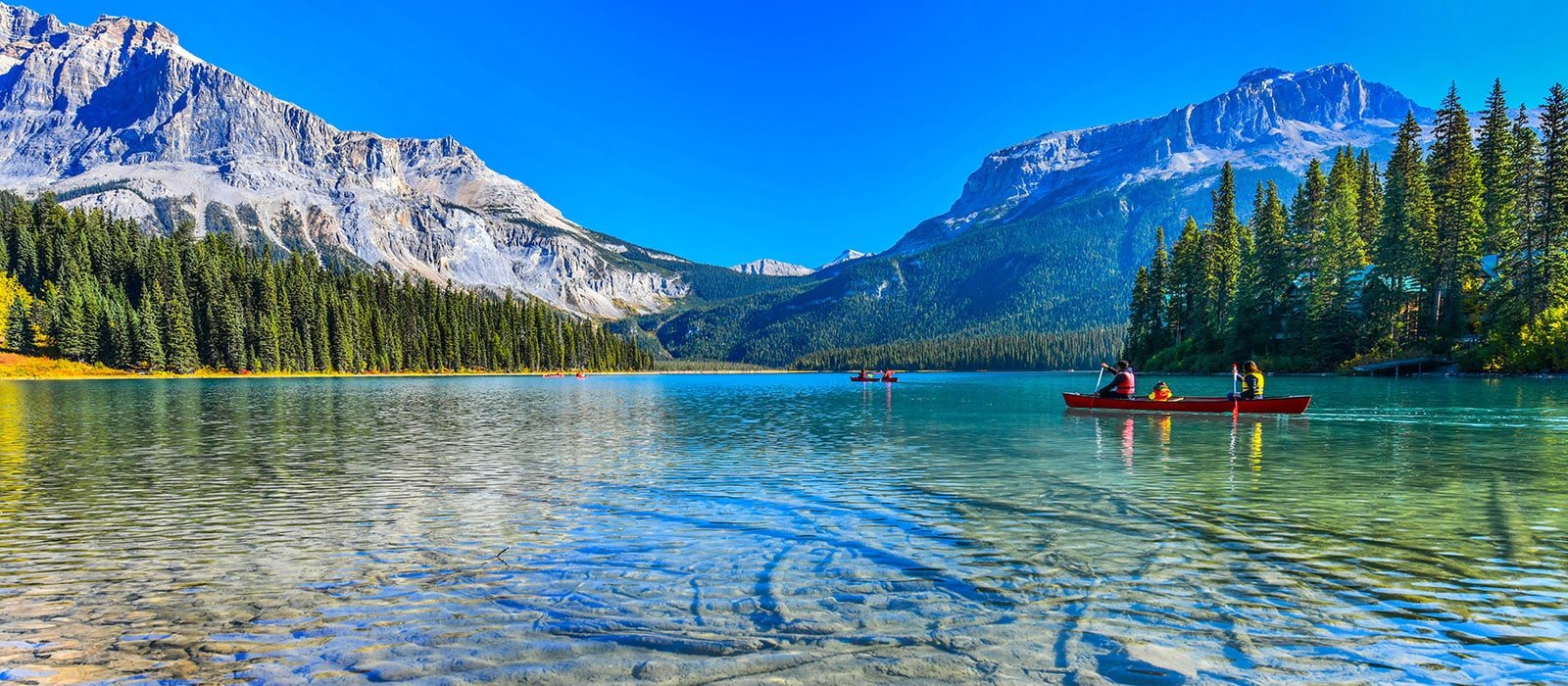 glacial lake in the mountains in Canada