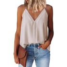 miduo-Womens-Summer-Sleeveless-Apricot Sleeveless Shirts
