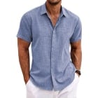 COOFANDY-Shirts-Summer-Sleeve-Holiiday Shirts