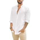 Friptspyg-Cotton-Sleeve-Button-Regular White shirt