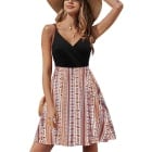 STYLEWORD-Womens-Floral-Spaghetti-Summer Sundress with Pockets