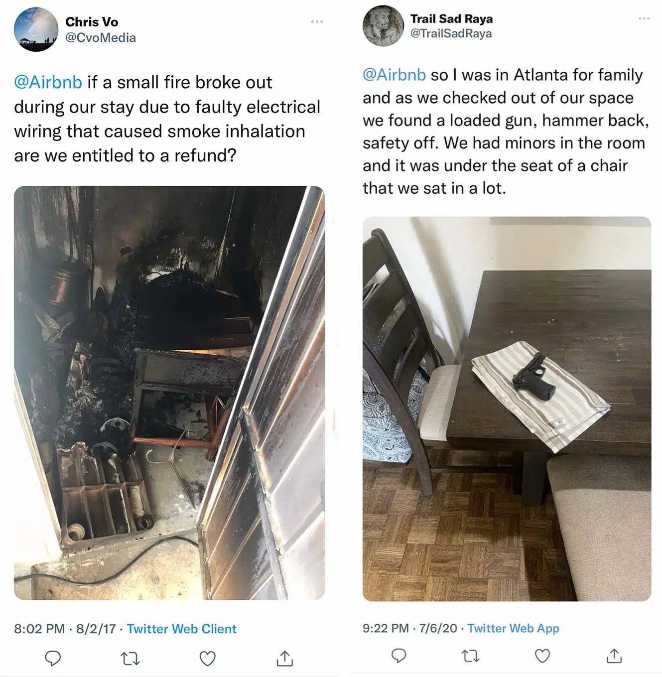 serious safety problems at Airbnbs