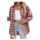 Women Shirts Long Sleeve Plaid